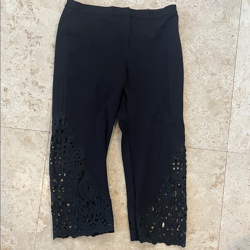Kobi Halperin Black Lace Detail Capris